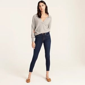 J.CREW TOOTHPICK MID-RISE DEEP INDIGO BLUE WOMENS JEANS